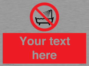 Custom Do not use this device in a bathtub shower or water-filled reservoir